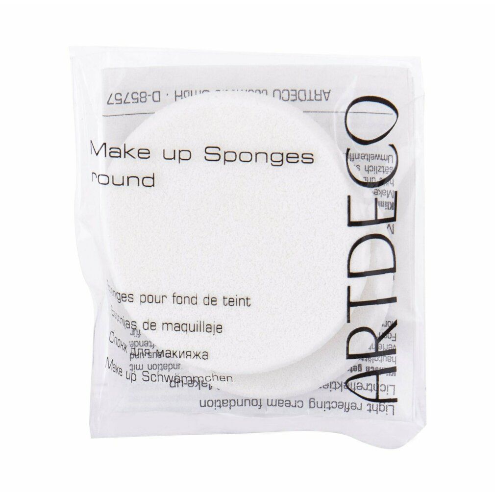 Artdeco Make-up-Schwamm, rund, in transparenter Verpackung. Aufdruck: Make up Sponges round.