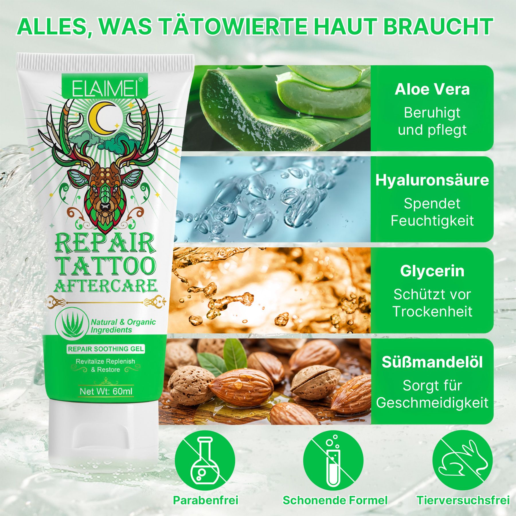 ALIVER Tattoocreme für die Tattoopflege Aftercare