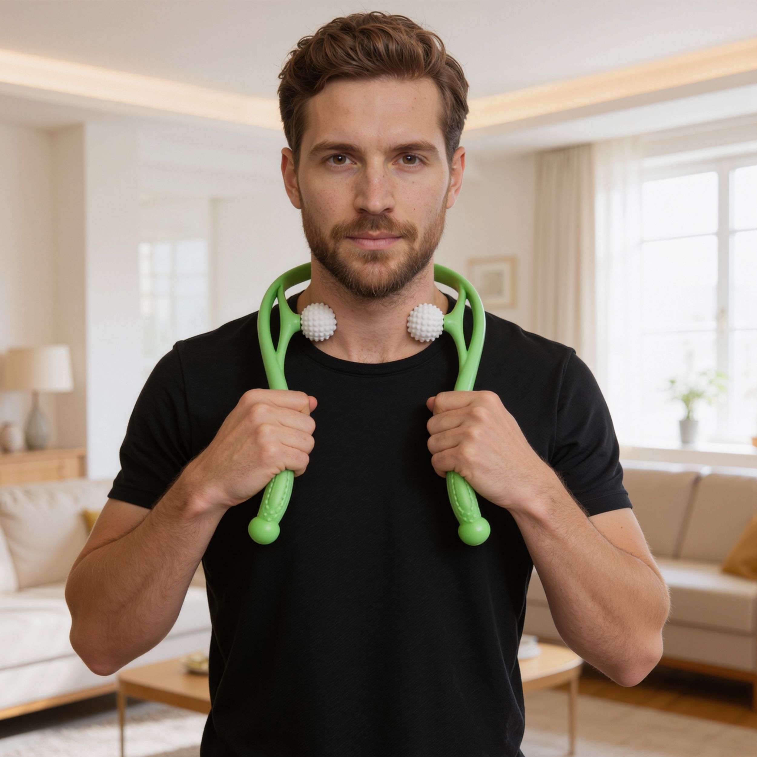 Manueller Nacken- & Schultermassager – Gezielter Druck auf Nacken & Trapezmuskel, Muskelentspannung