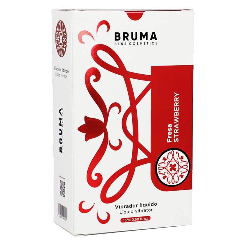 Bruma Flüssigvibrator Erdbeer Geschmack 15ml Verpackung.