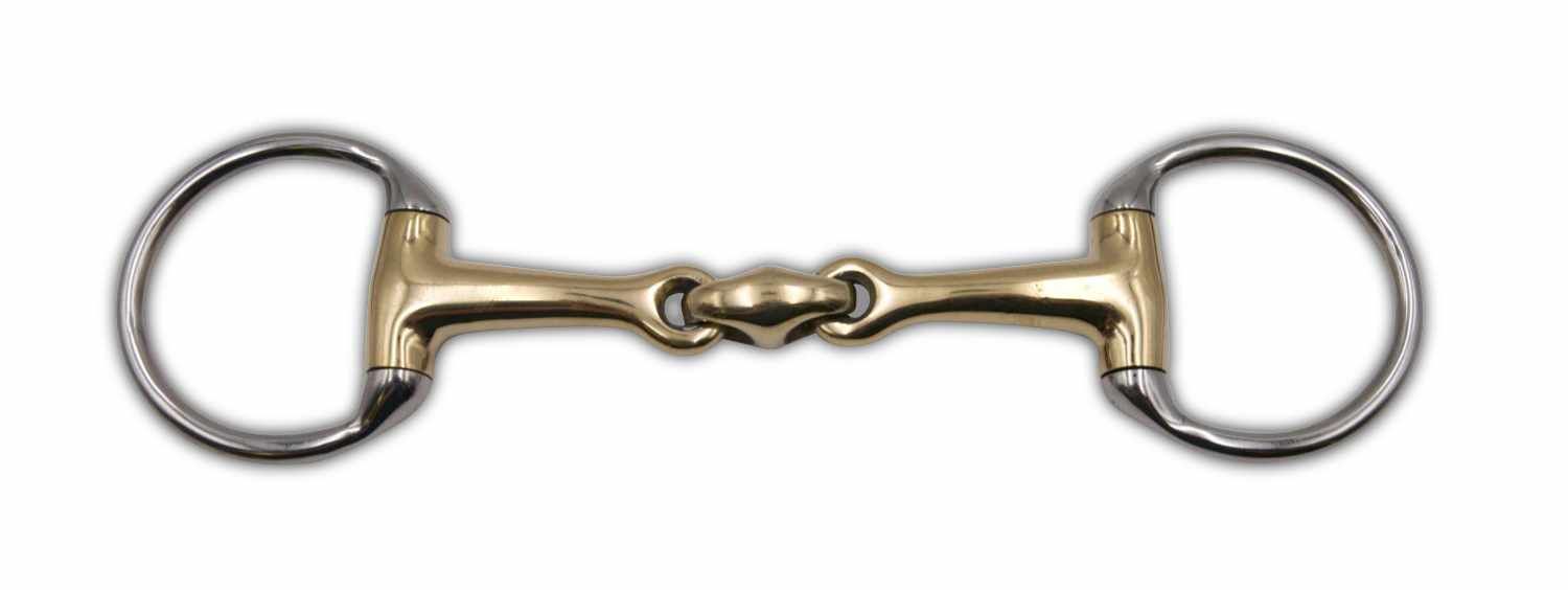 Olivenkopfgebiss aus Metall mit zwei Ringen.