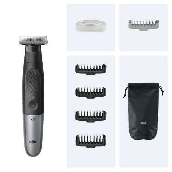 Braun Series XT5 All-in-One, Trimmer, Styler, Rasierer, +7 Zubehörteile, Scharfe 4D-Flex-Klinge, XT