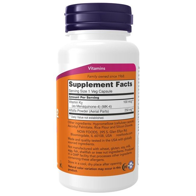 Now Foods Vitamin K-2 100 mcg