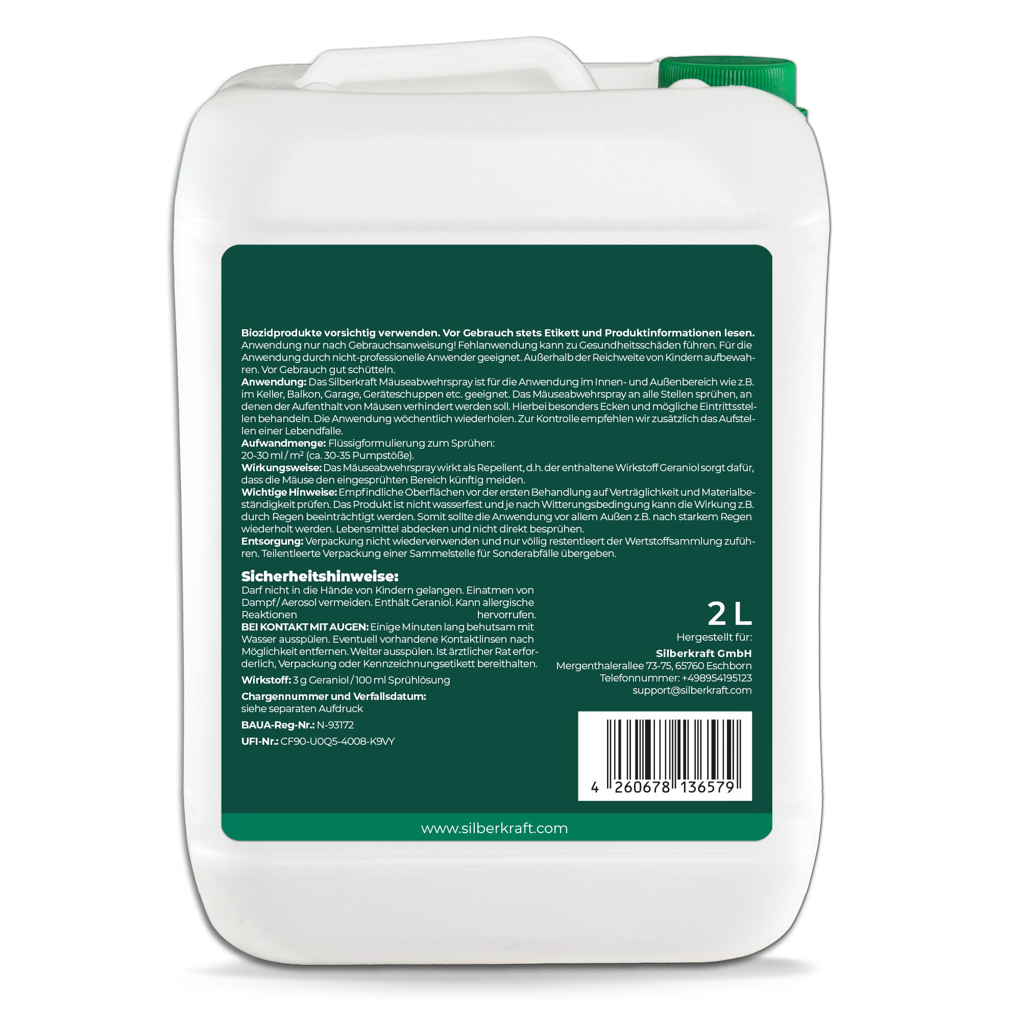 SILBERKRAFT Mäuse-Abwehr-Spray