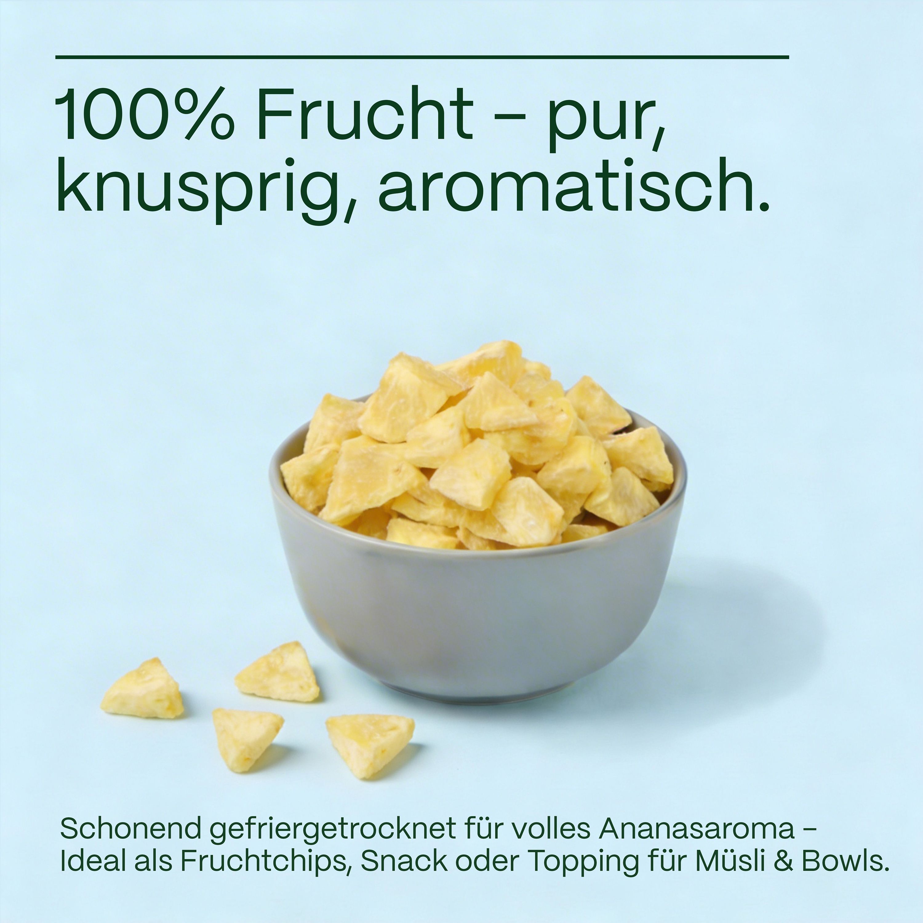 GreatVita gefriergetrocknete Ananasstücke