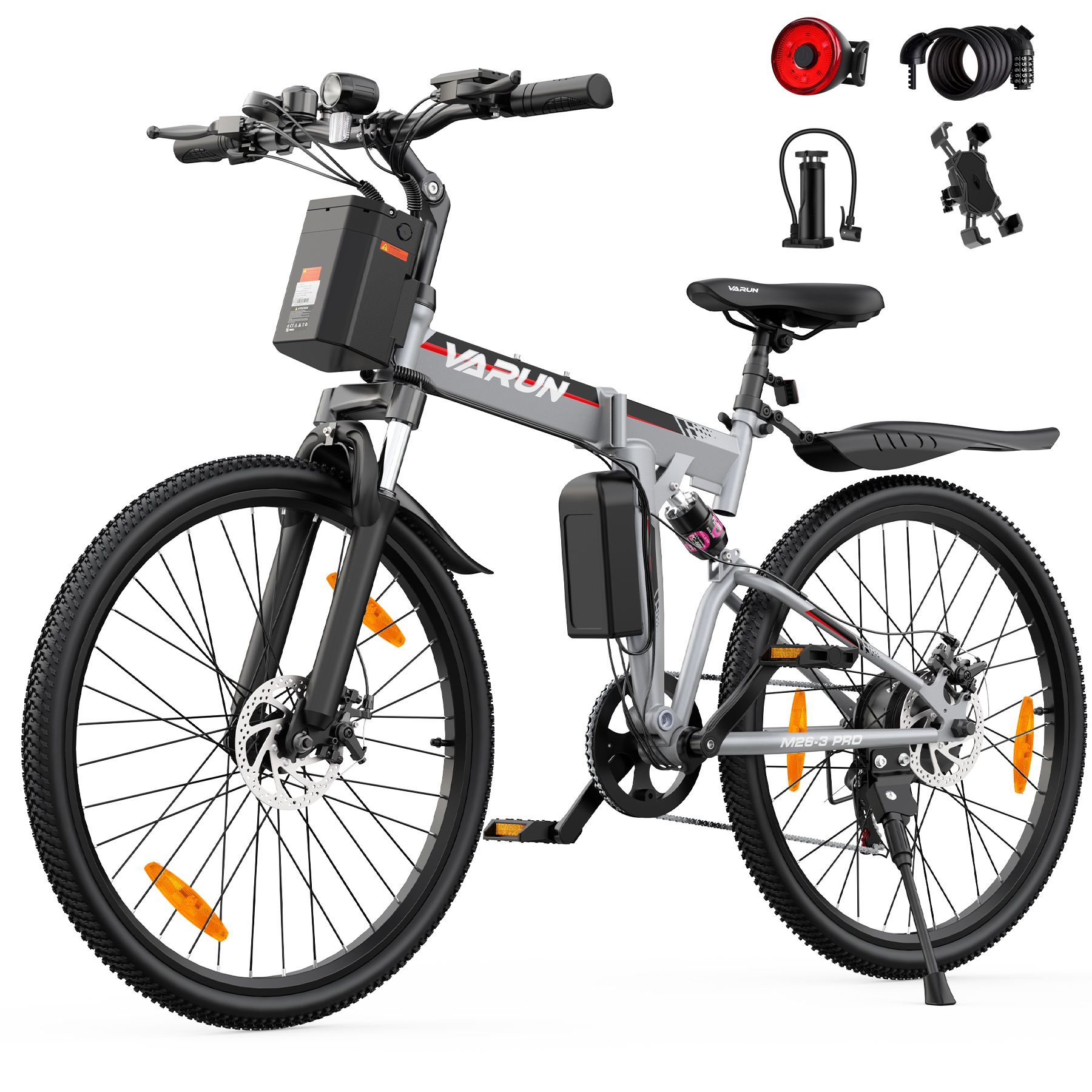 VARUN M26-3 PRO Faltbares E-Bike, 48V 7,8Ah Akku, Vollfederung