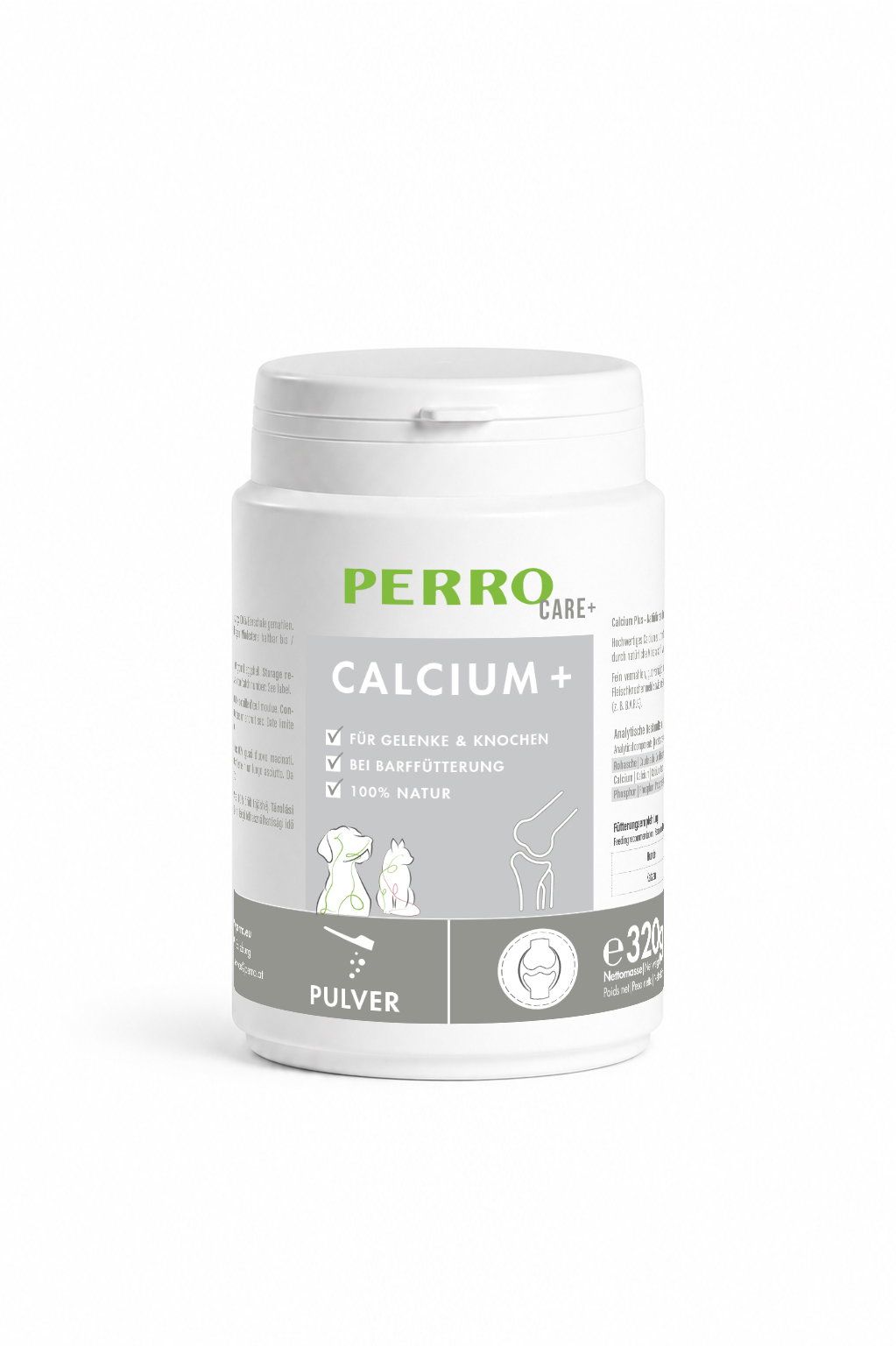 PERRO Care - Calcium Plus Pulver - für Hunde & Katzen