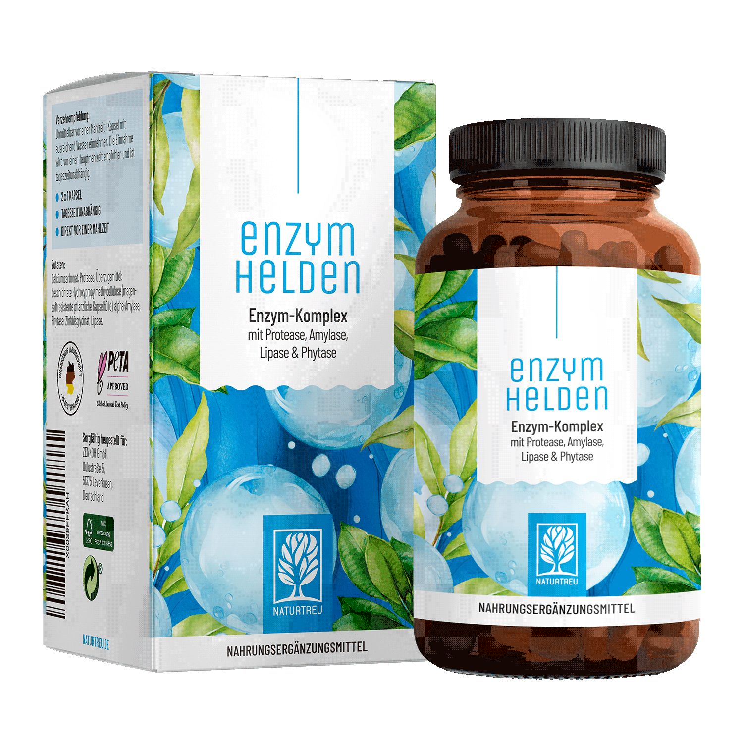 ENZYMHELDEN Enzym-Komplex mit Protease, Amylase, Lipase & Phytase - NATURTREU®