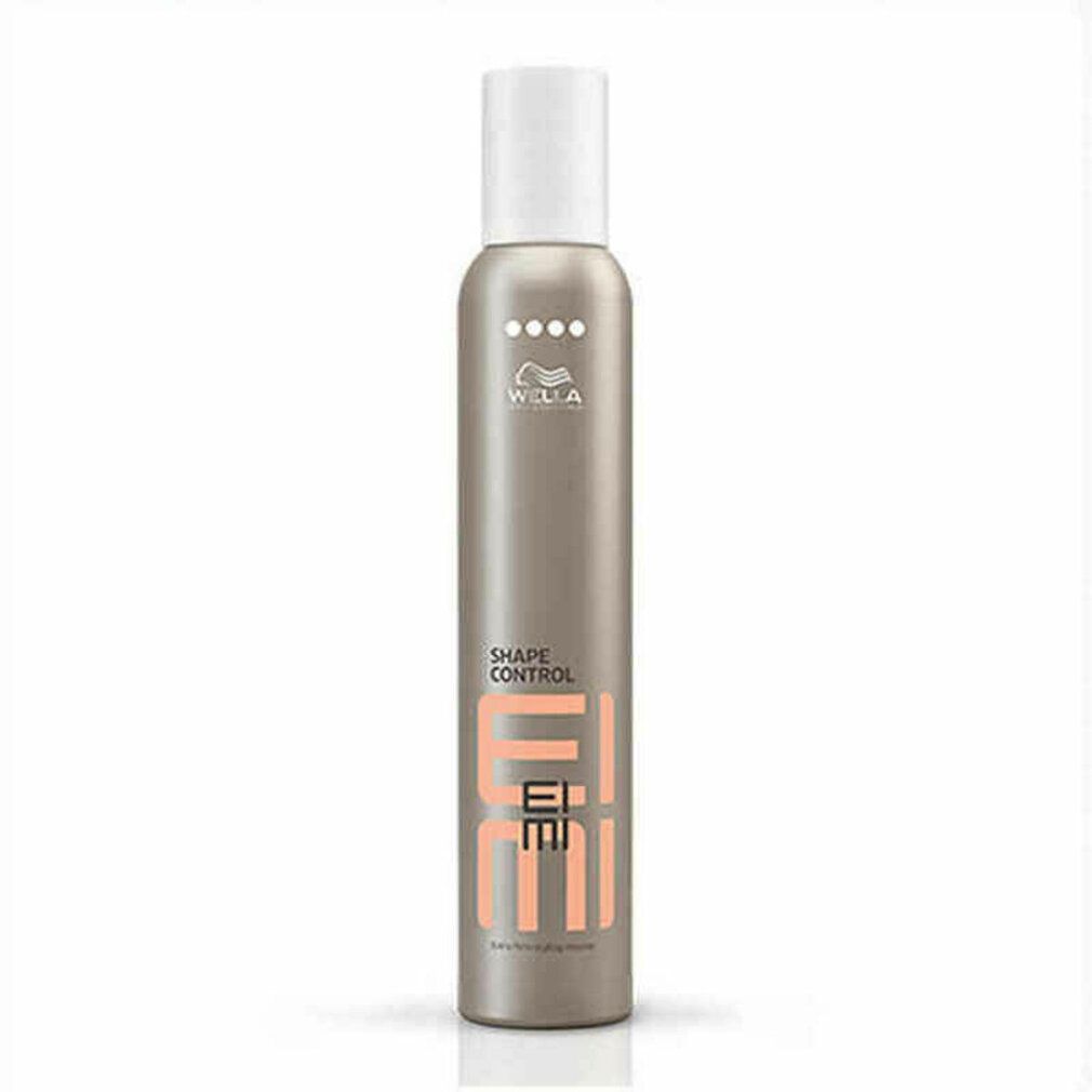 Graue Sprühflasche mit weißem Deckel. Aufschrift: EIMI Shape Control. Marke: Wella.