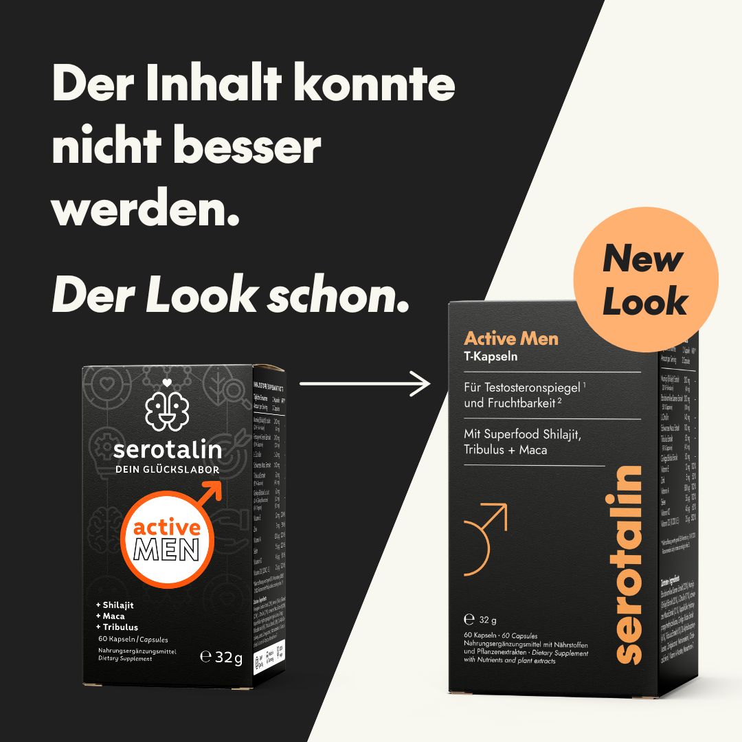 serotalin® ACTIVE MEN – hochdosierte Vitamine für Männer | 60 Kapseln | Libido | Potenz