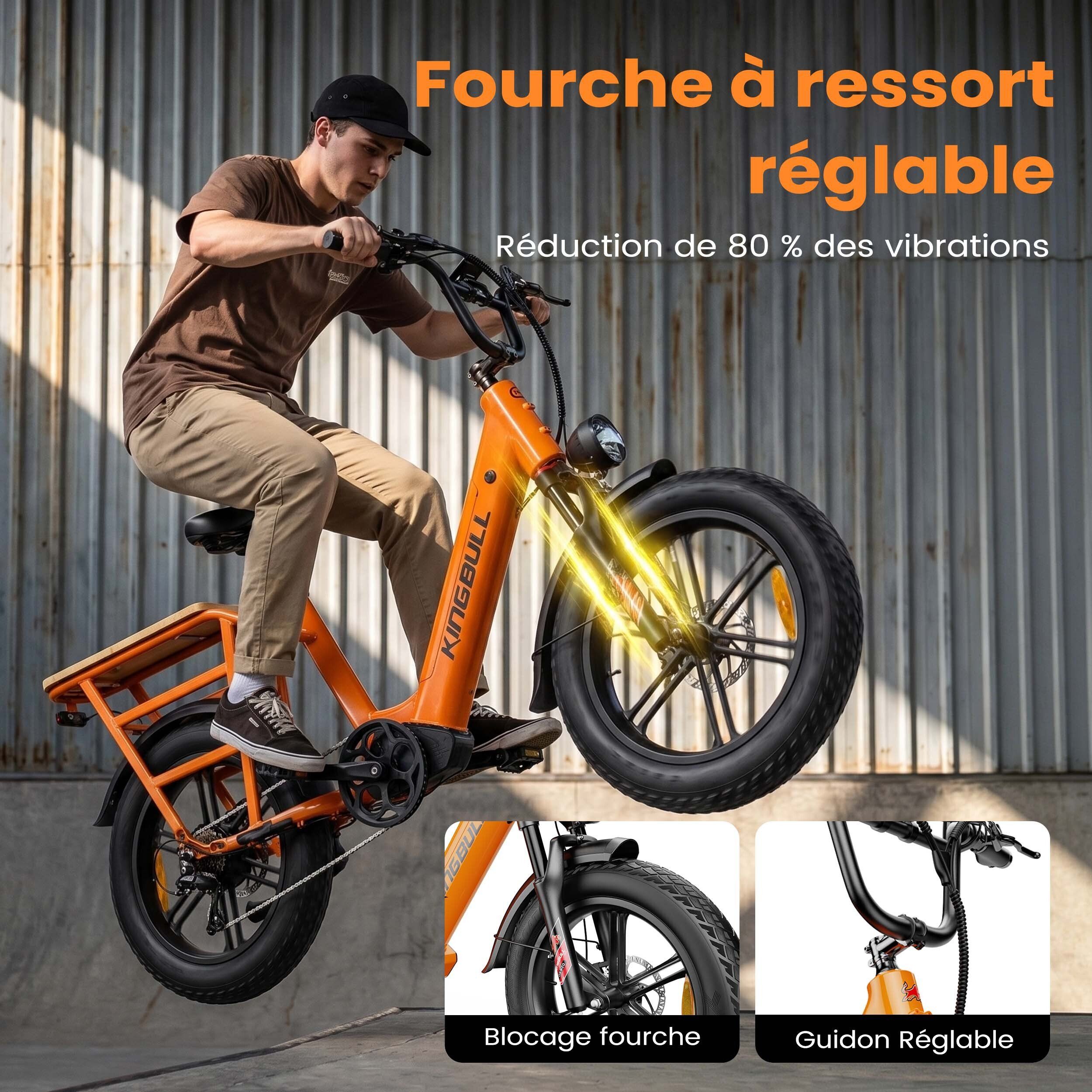 KINGBULL Voyager 2.0 E-Bike mit 48 V / 15 Ah herausnehmbarem Akku