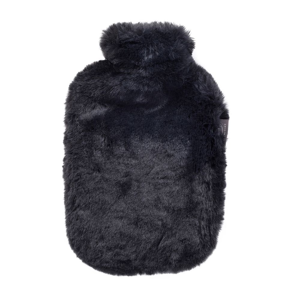 FASHY Wärmflasche Soft-Flauschbezug 2 l schwarz