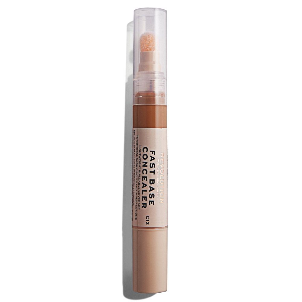 Concealer-Stift mit Schwamm-Applikator. Farbton C13. Aufschrift: Fast Base Concealer.
