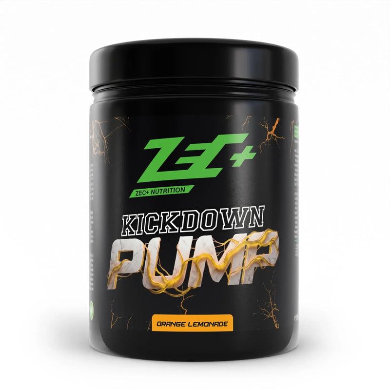 ZEC+ KICKDOWN PUMP Orange Lemonade Dose mit schwarzem Deckel und Etikett.