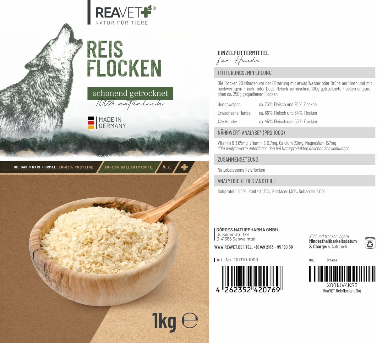 Reisflocken - ReaVET