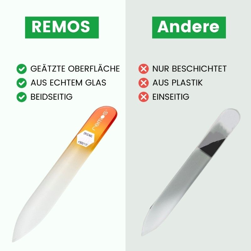 REMOS Glasnagelfeile, beidseitig