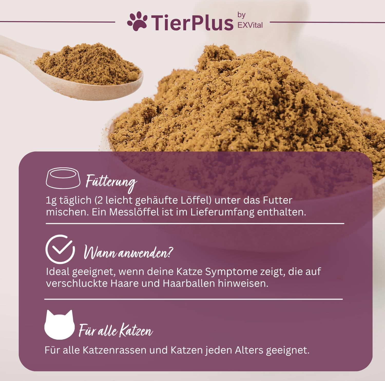 EXVital® Anti Hairball Komplex Pulver für Katzen