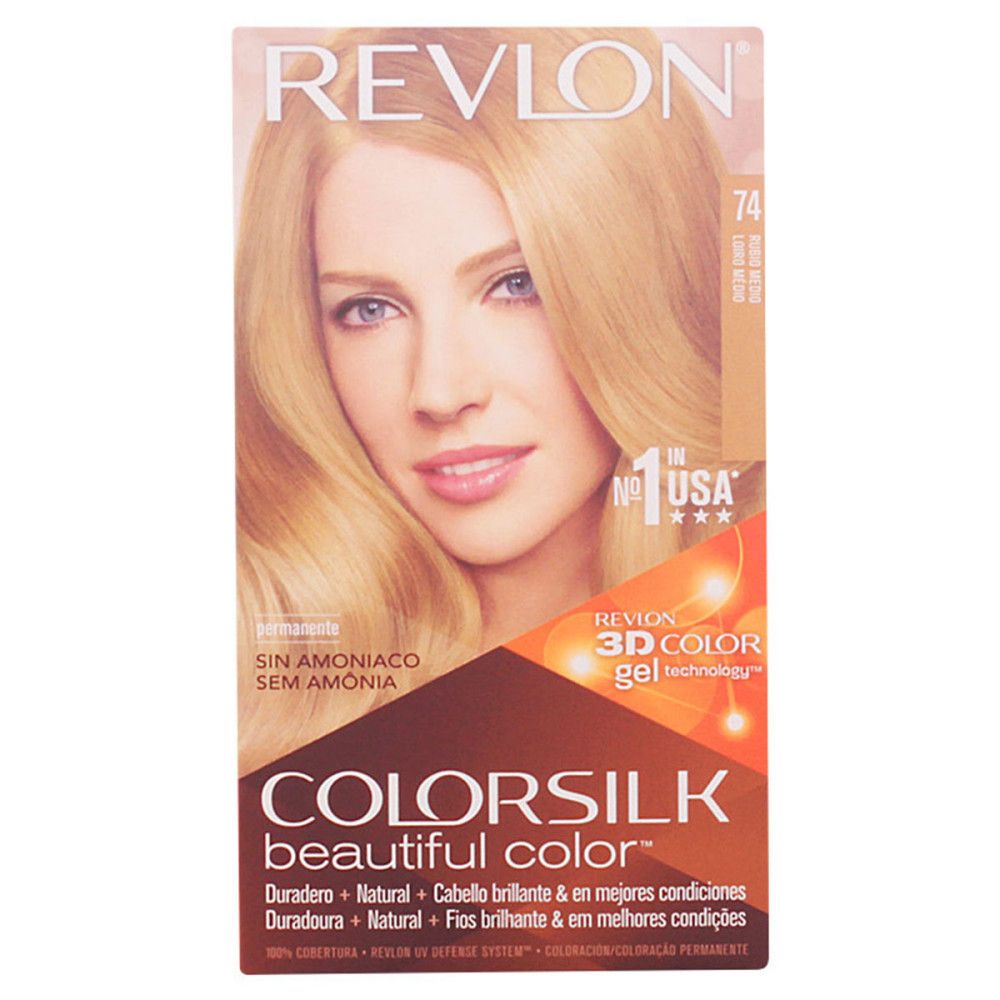 Revlon - Dauerhafte Haarfarbe Beautiful Color Colorsilk – 74 Mittelblond