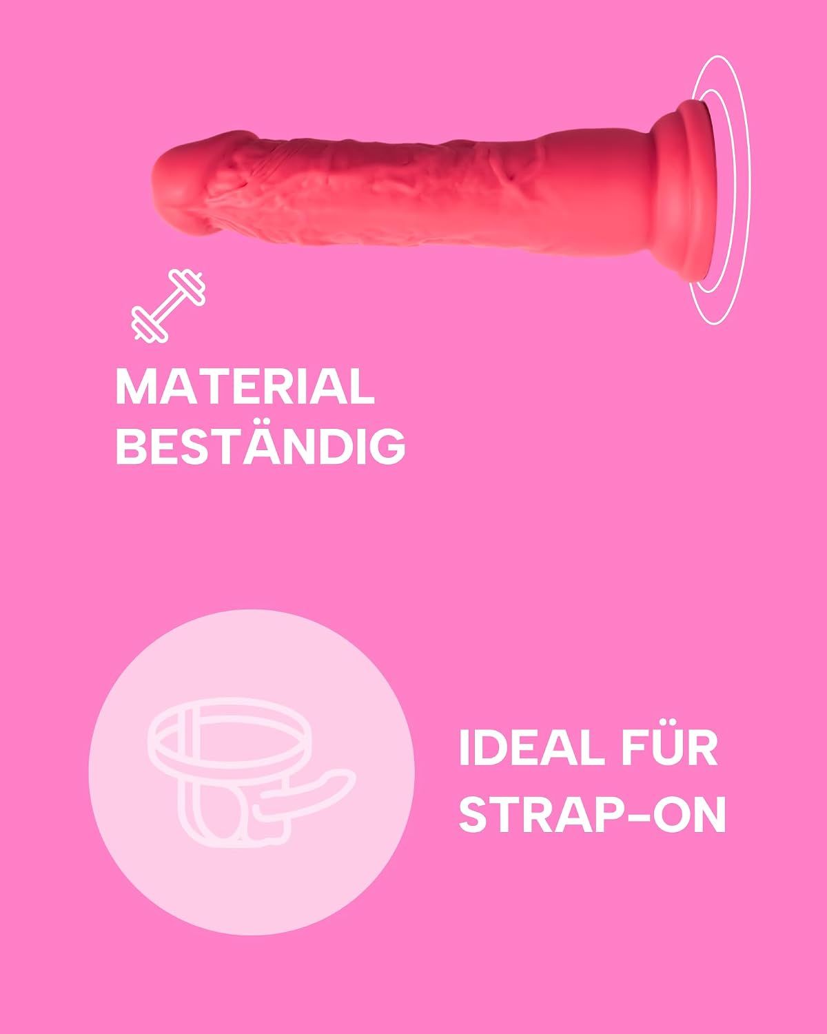 MySecretCase realistischer Saugnapf-Dildo 13 cm