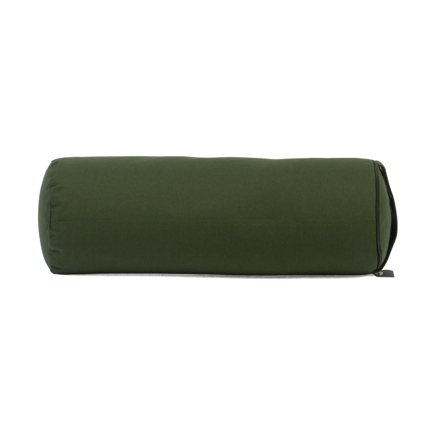 bodhi Yoga MINI BOLSTER ECO (Nackenrolle) Buchweizenschalen waldgrün