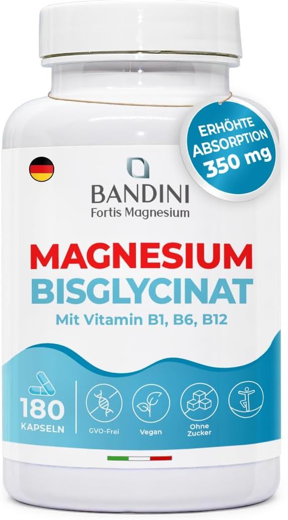 Bandini Magnesiumglycinat + Vitamin B1, B6, B12 Kapseln