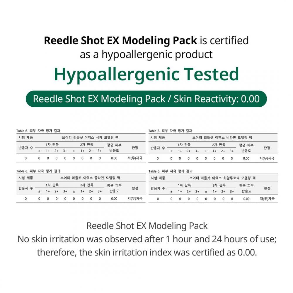 VT COSMETICS Reedle Shot Ex Modeling Pack ist als hypoallergen getestet.