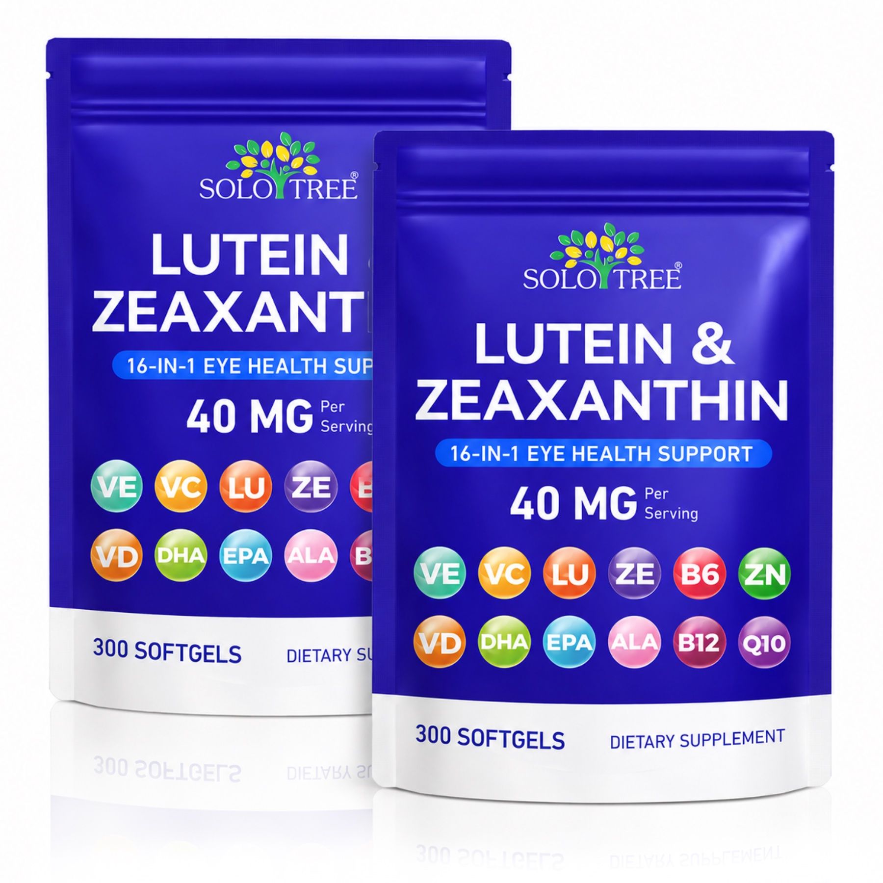 P-beauty Lutein Zeaxanthin 40mg Augenkomplex DHA EPA Q10 Vitamin A C E