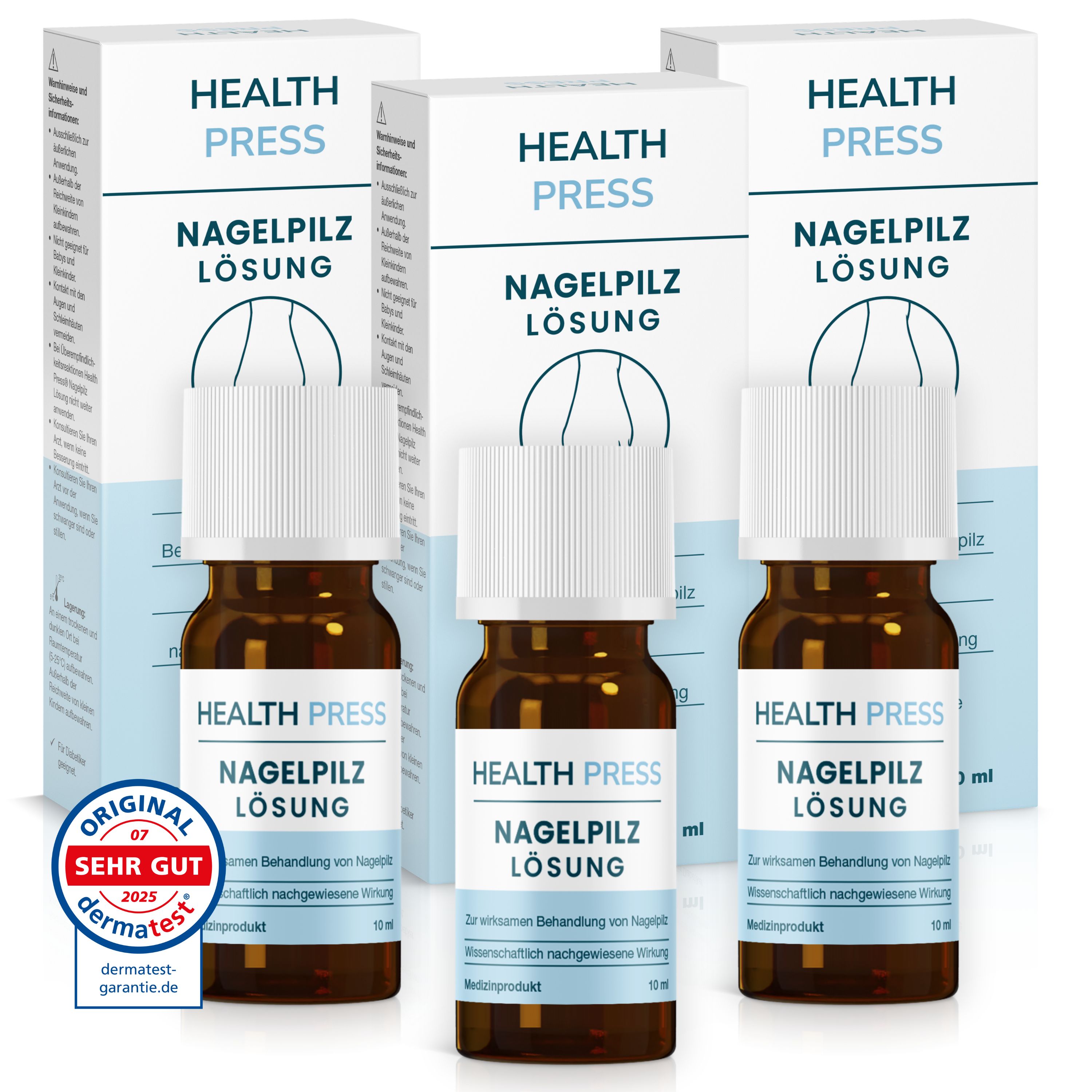 Health Press Nagelpilzkur 3er Set – Nagelpilz Lack für schnelle & effektive Behandlung