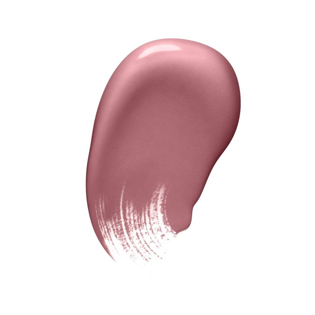 Farbprobe Lippenstift, rosa Farbton. Glänzende Textur, tropfenförmig auf weißem Hintergrund.