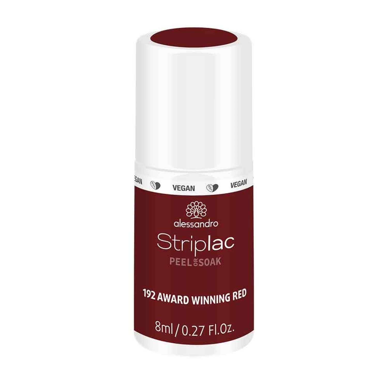 Alessandro International StripLac Peel or Soak 8 ml - 192 Award Winning Red