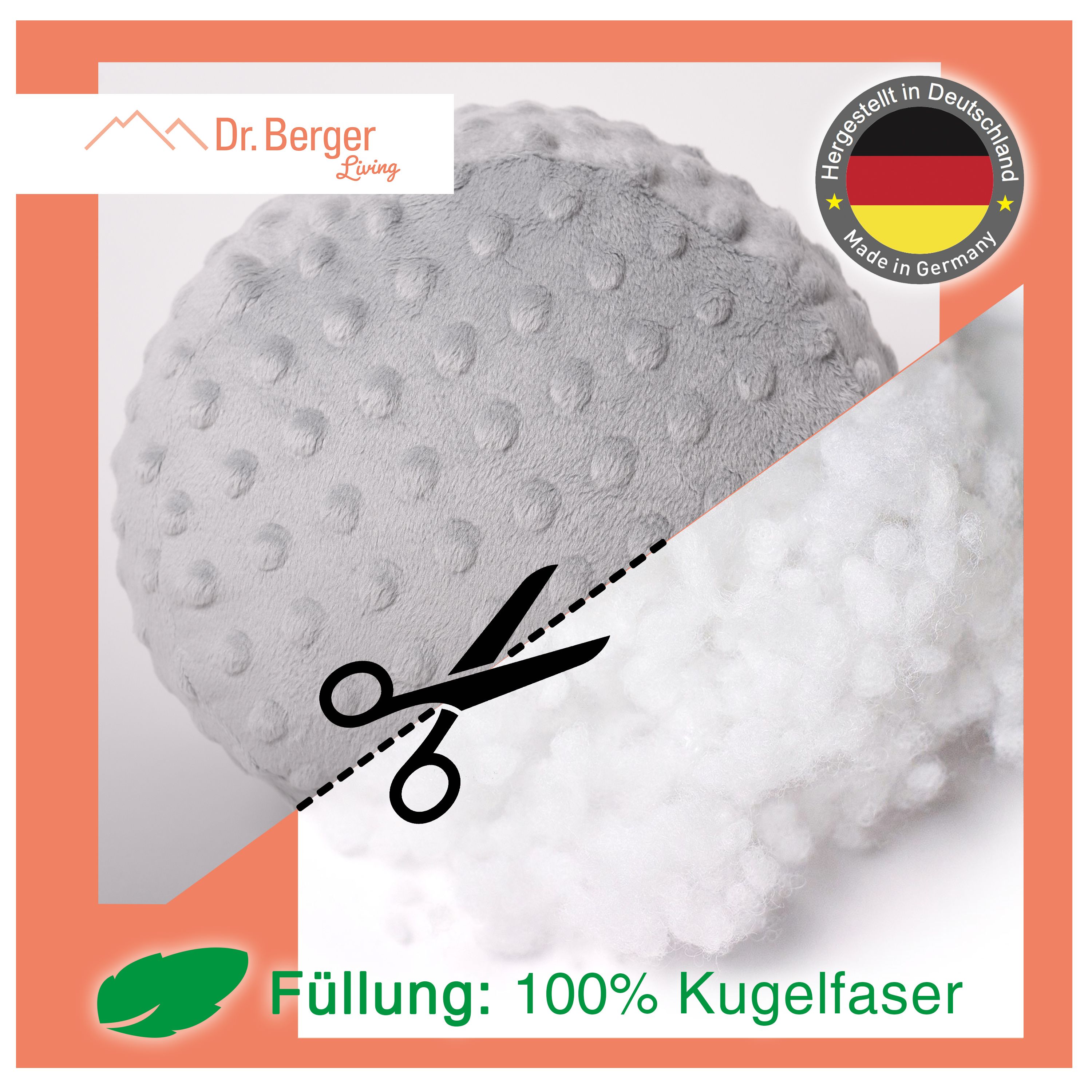 Dr. Berger Leseknochen Minky Fuchsiapink 40 x 18 cm