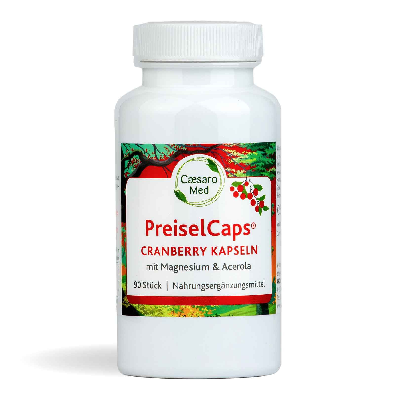 Caesaro Med PreiselCaps Cranberry, Magnesium plus Acerola 90 Stk.