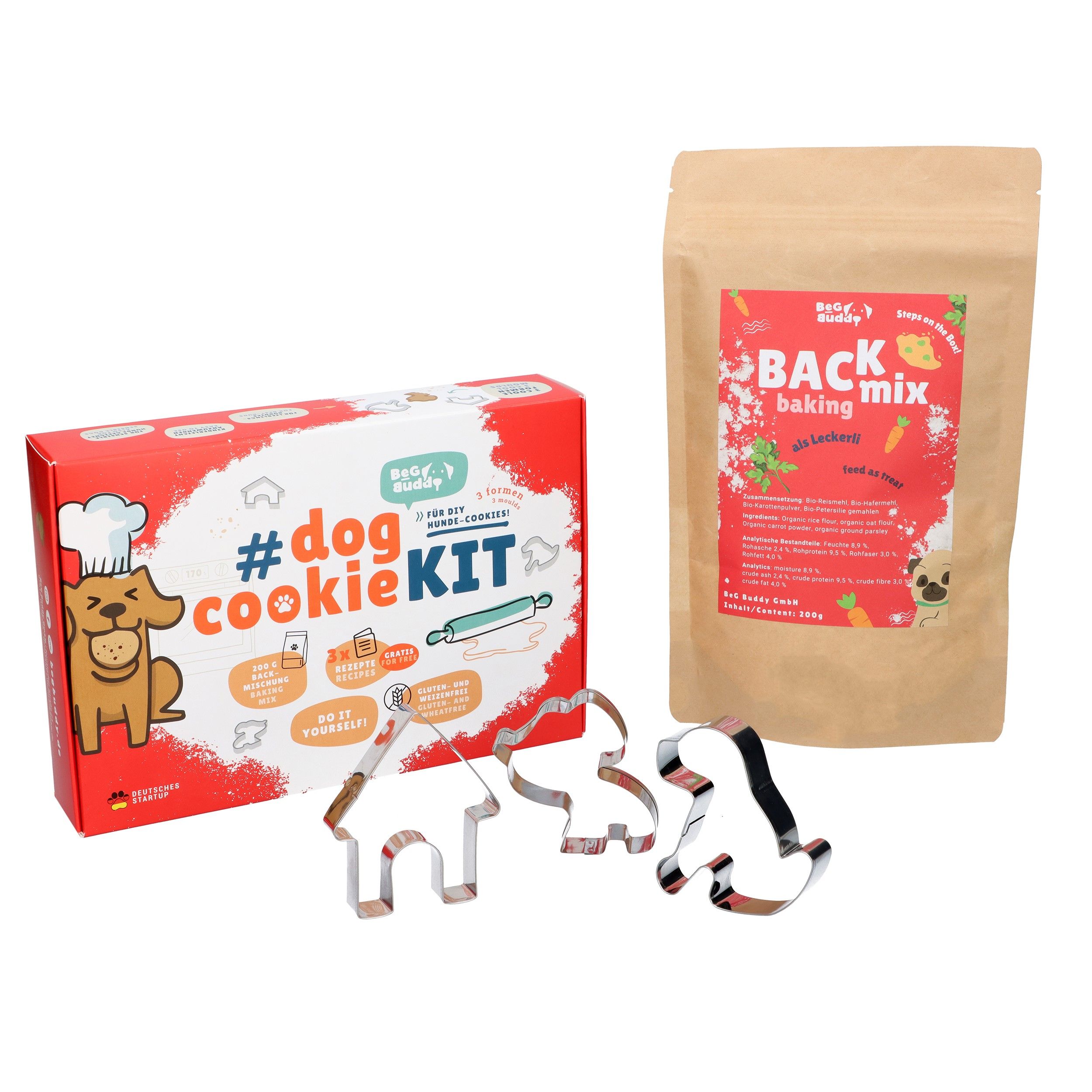 BeG Buddy Cookie Kit Hunde mit Backmischung