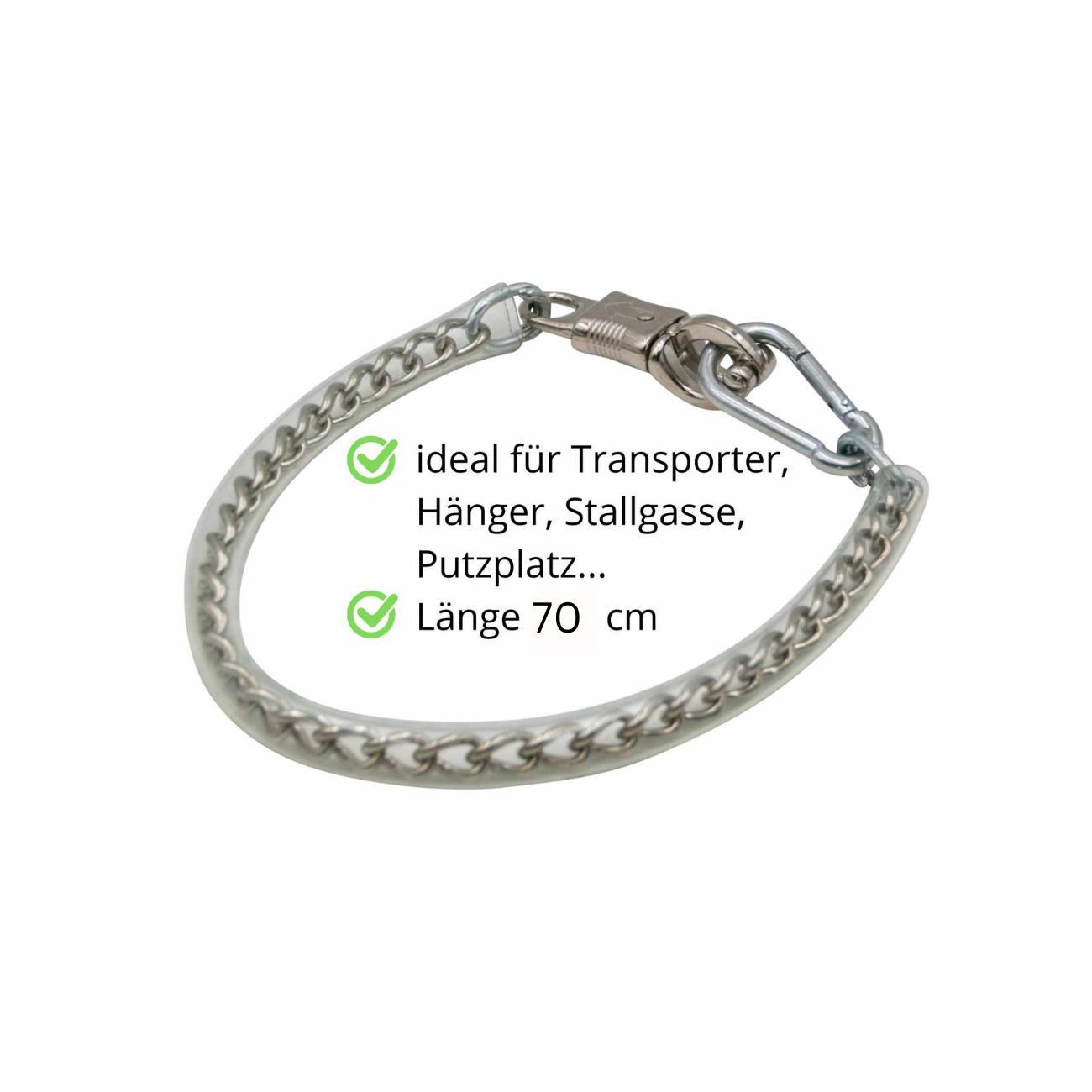 Kette, ideal für Transporter, Hänger, Stallgasse, Putzplatz. Länge 70 cm.