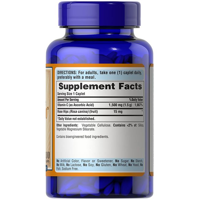 Puritan's Pride Vitamin C-1500 mg mit Wildhagebutten