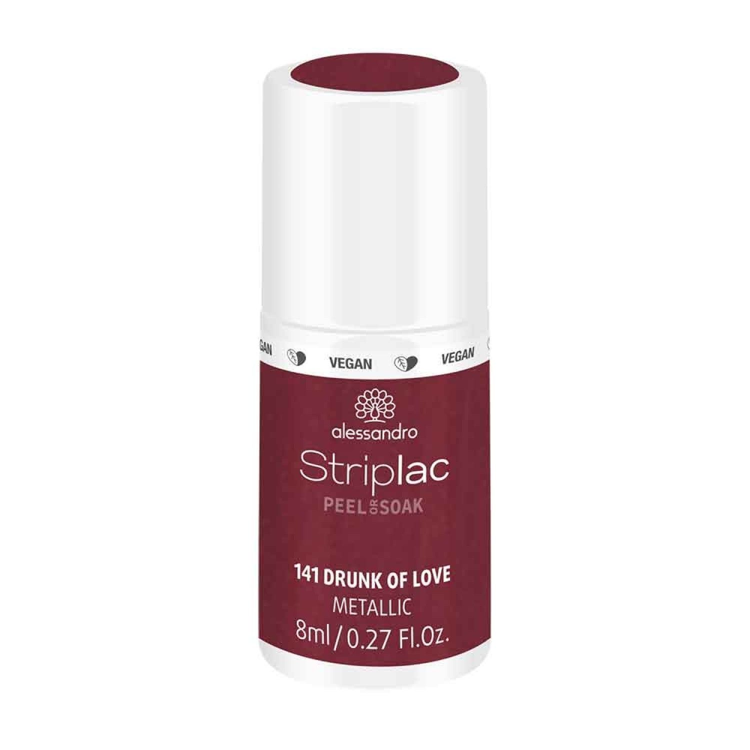 Alessandro International StripLac Peel or Soak 8 ml - 141 drunk of love metallic