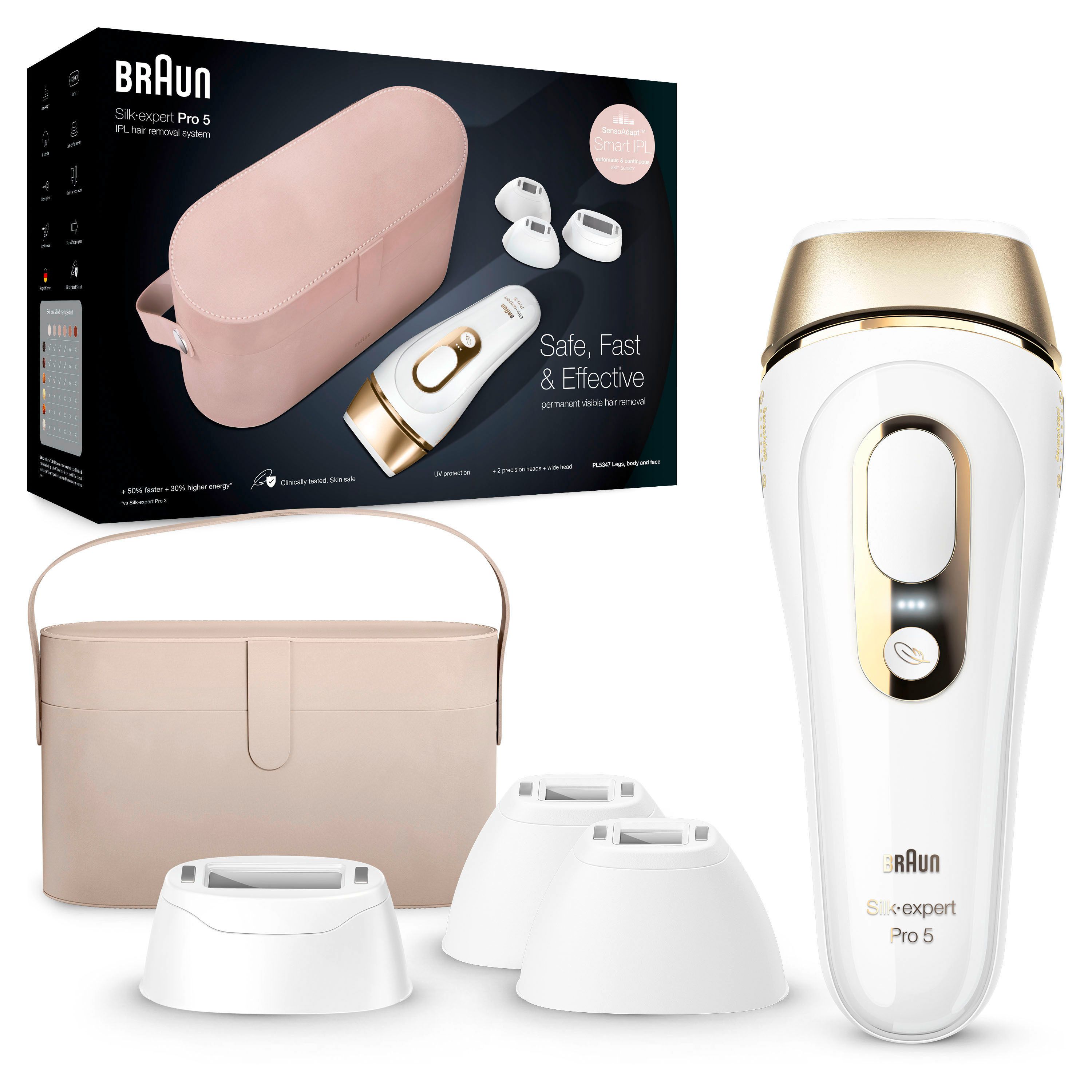 Braun - IPL System "Silk-expert Pro  IPL PL5347" in Weiß und Gold