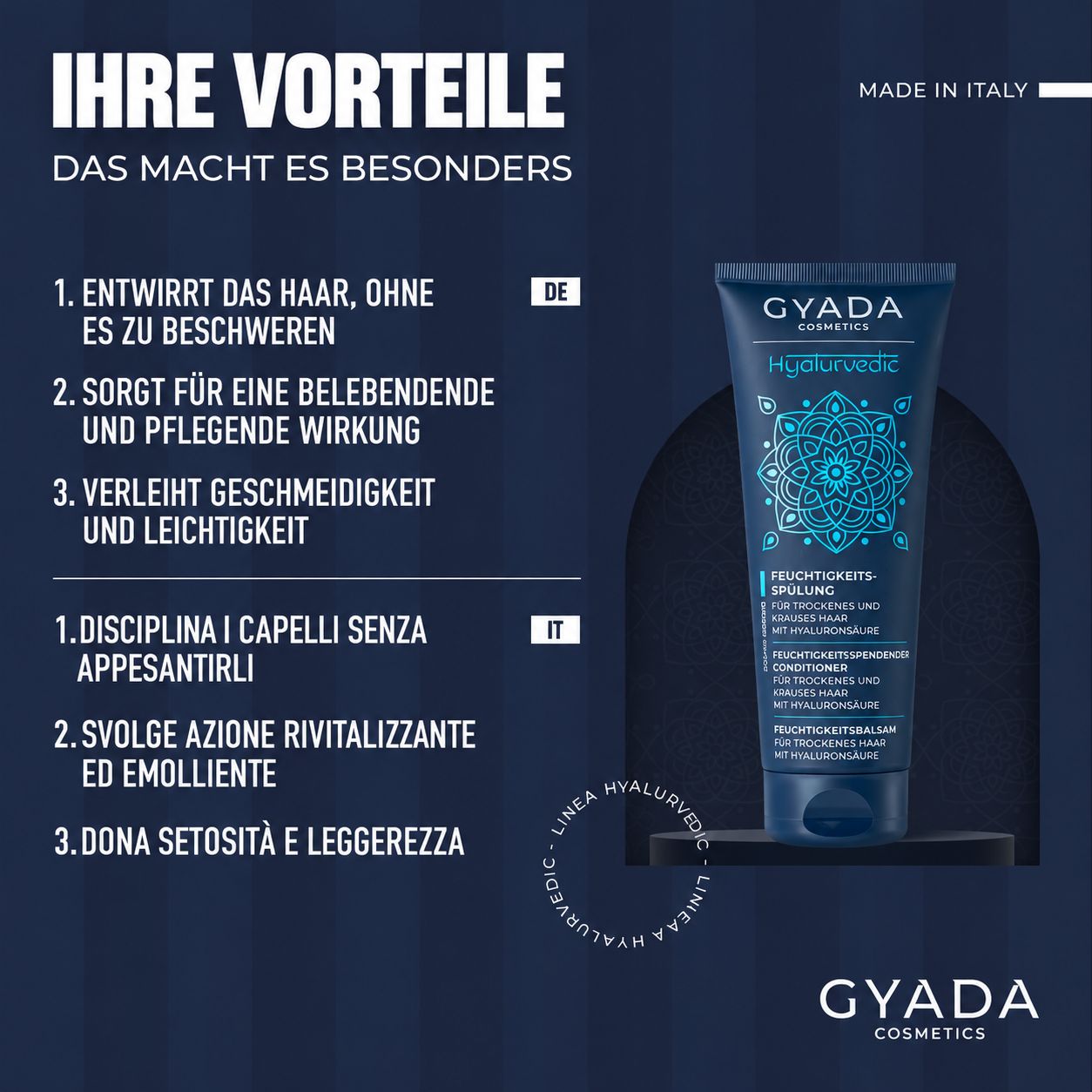 Frau mit glattem, kämmbarem Haar, das mit einem Kamm gebürstet wird.