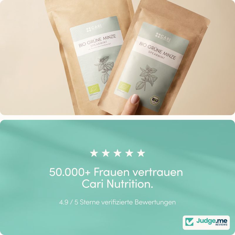 50.000+ Frauen vertrauen Cari Nutrition. 4.9/5 Sterne verifizierte Bewertungen.