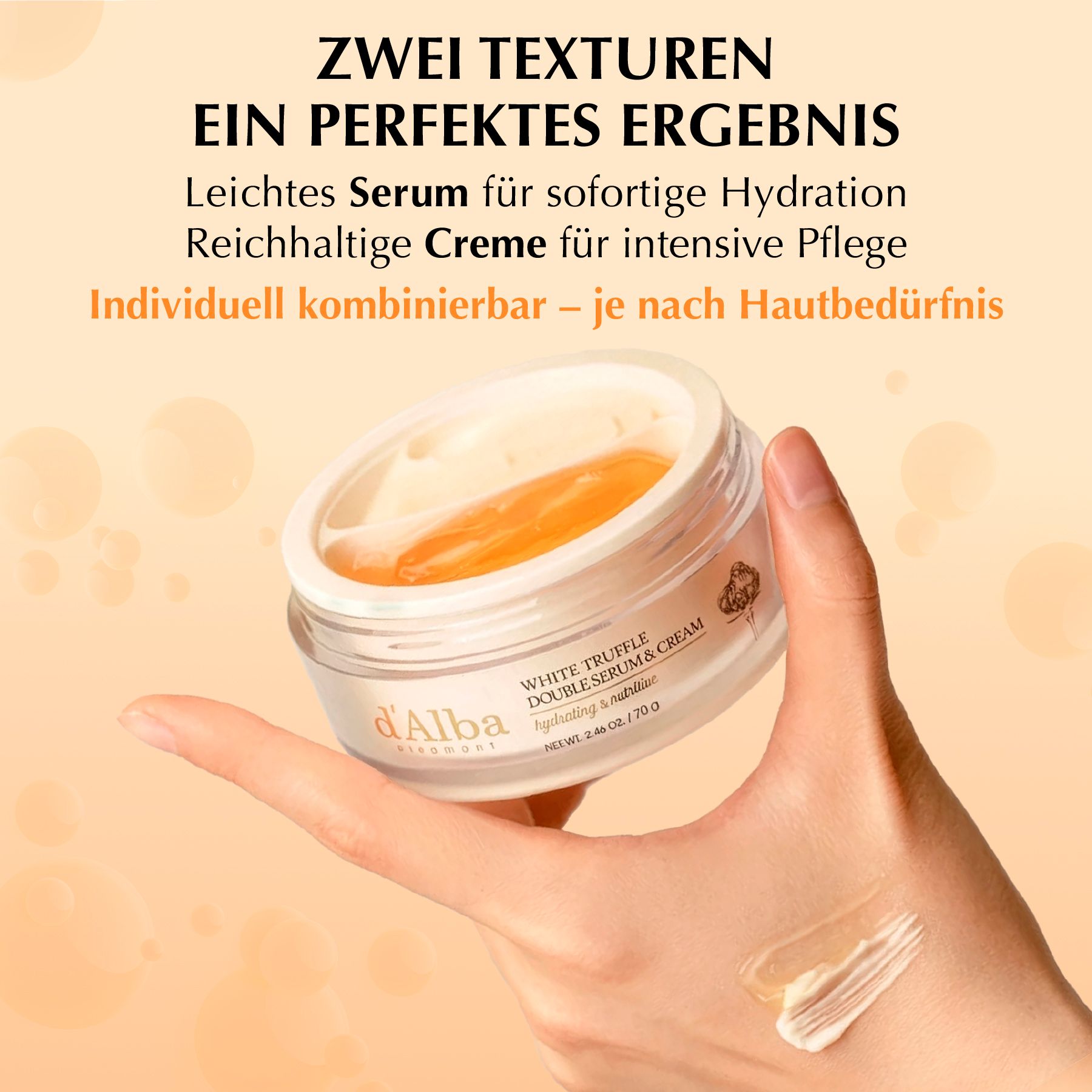 d'Alba Gesichtsserum Italian weißer Trüffel Double Serum Cream Koreanische Hautpflege