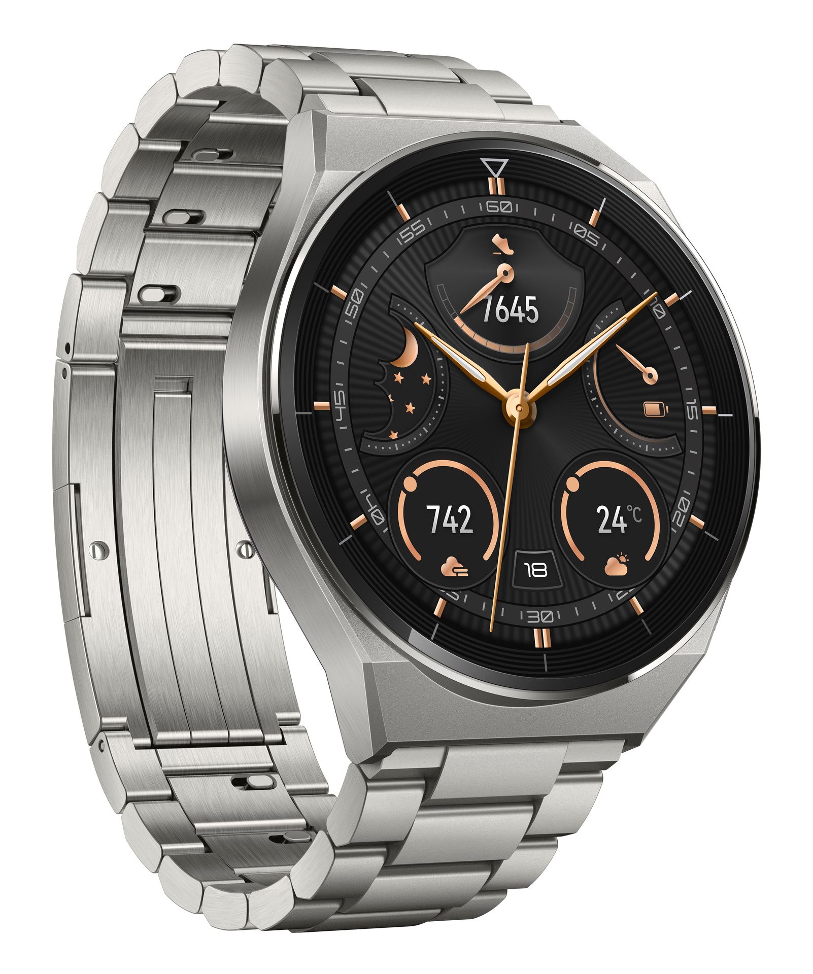 Huawei Watch GT3 Pro 46mm Elite Titanium Strap 50m wasserdicht Akku bis 14 Tage