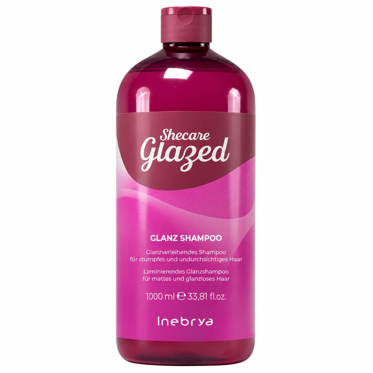 Flasche Kallos Plex Bond Builder Shampoo, 1000ml, mit Icons.