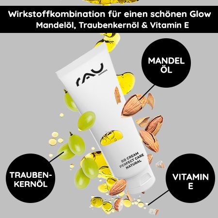 RAU Cosmetics BB Cream Natural - gut deckendes Make-Up, Pflege, UV-Schutz - Getönte Tagescreme 5in1