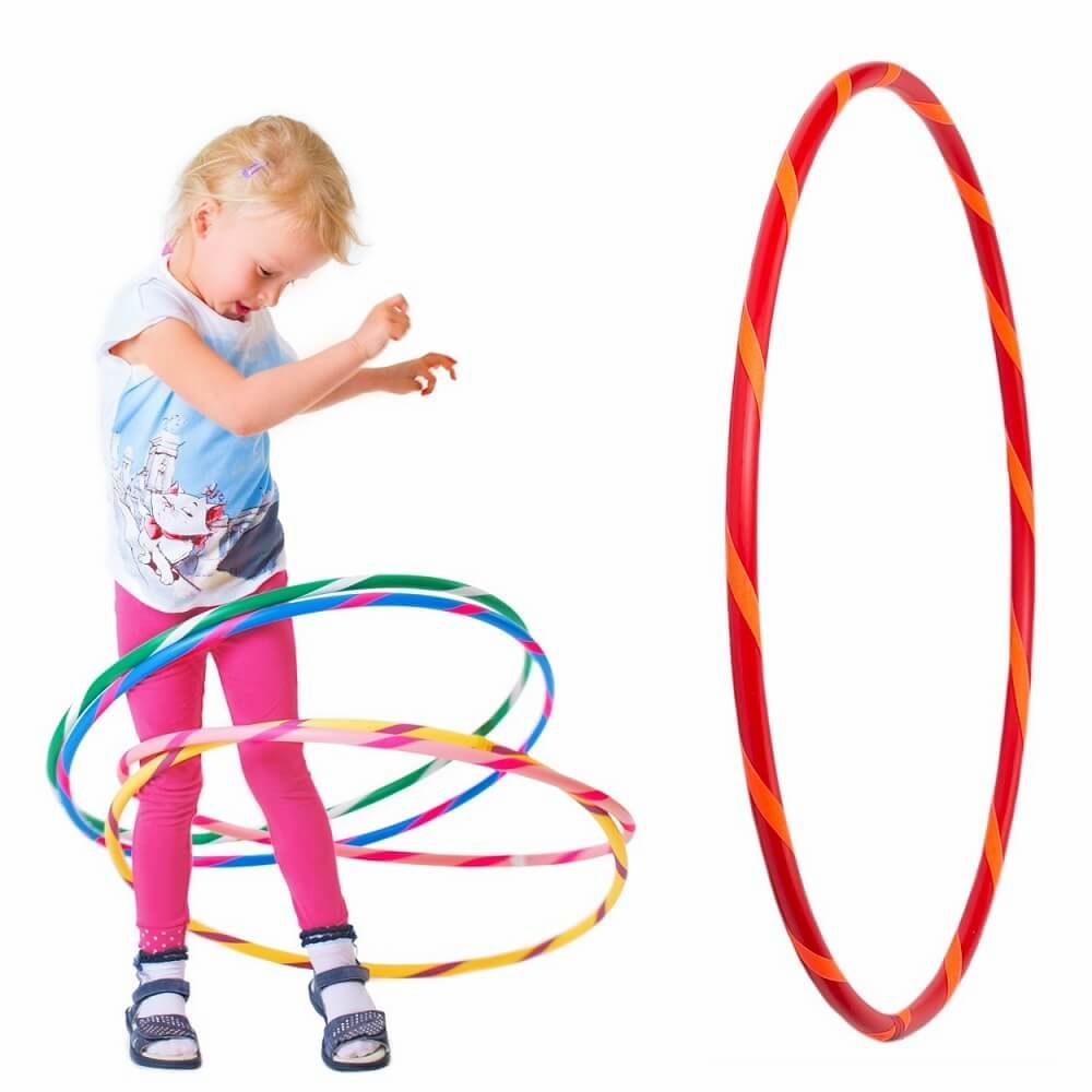 Hoopomania Kinder-Hula-Hoop mit Grip-Tape | Ø 60 cm | Rot-Orange