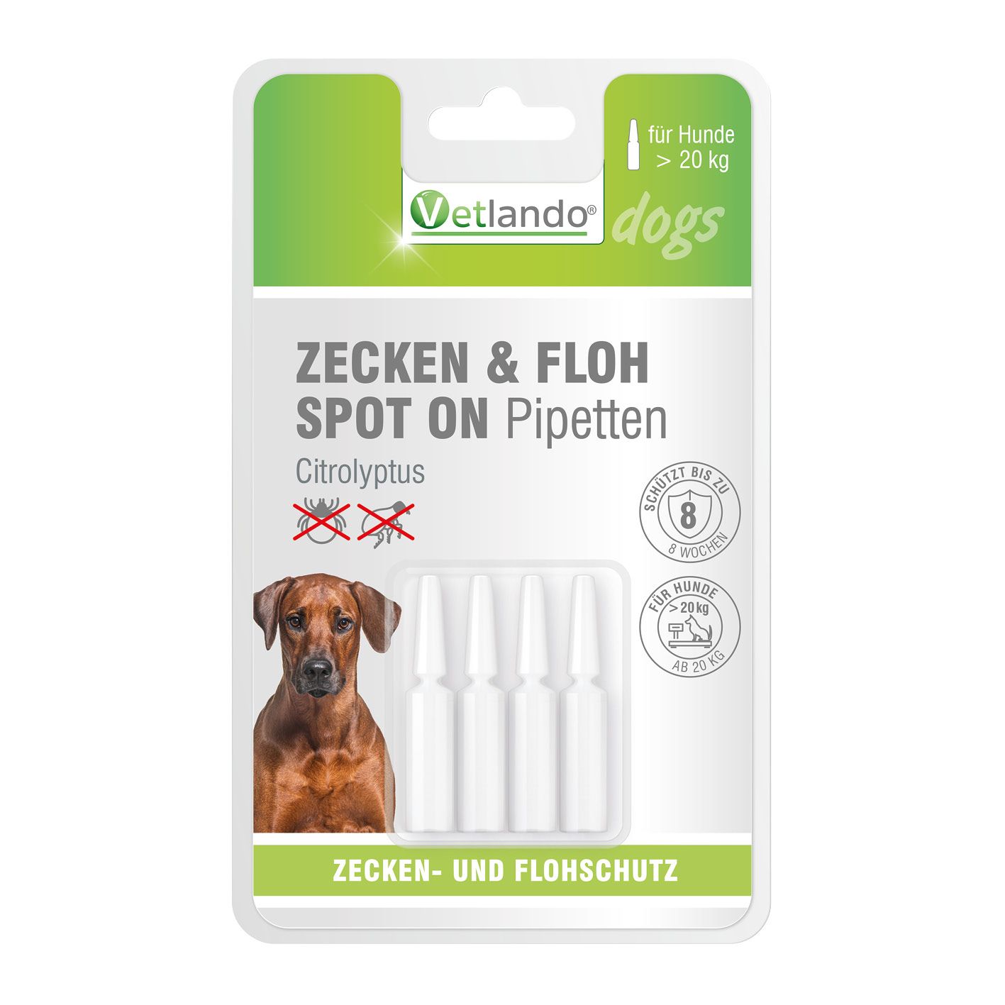 Vetlando Citrolyptus Zecken- und Floh Spot On Pipetten für Hunde