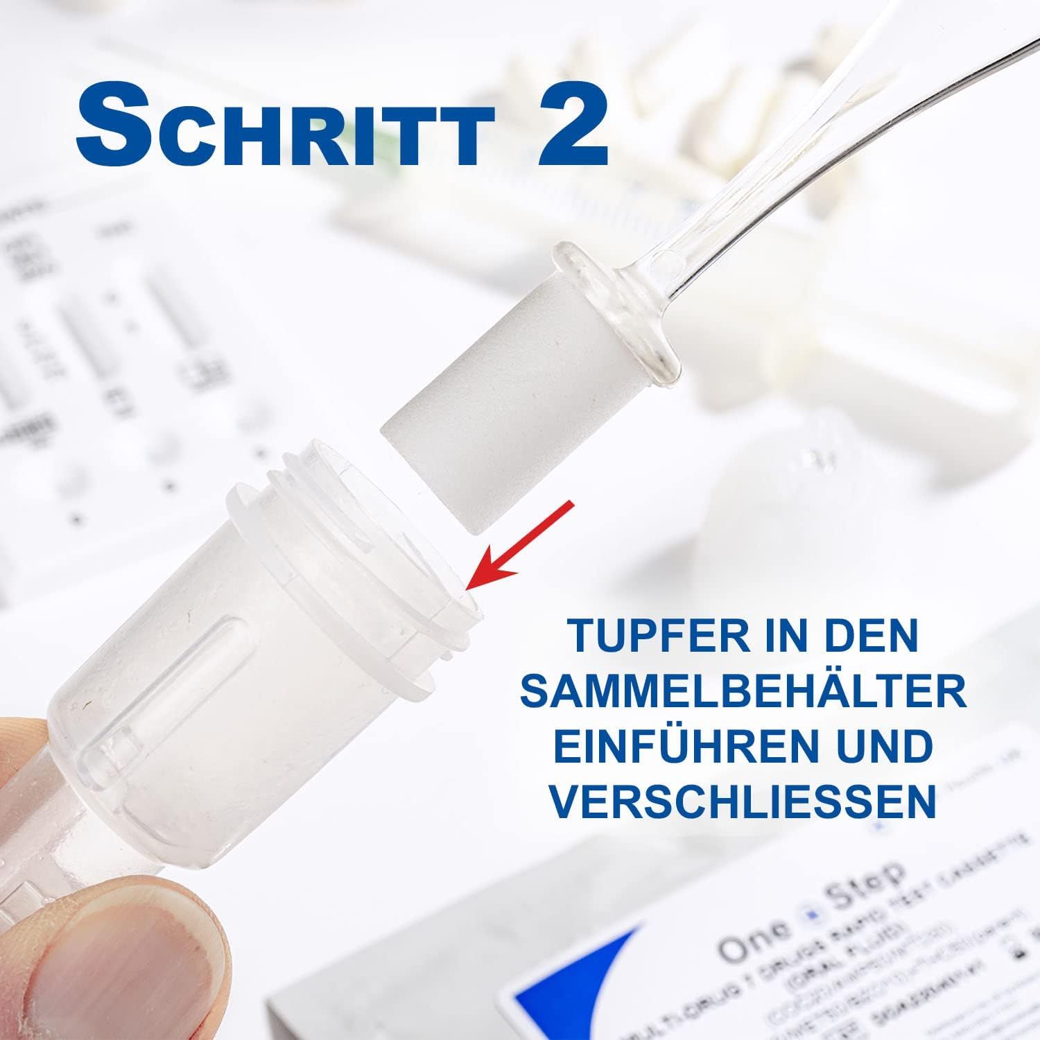 One+Step Multi Drogentest Speichel für 7 Drogenarten (COC/THC/OPI/AMP/MTD/BZO/MET)