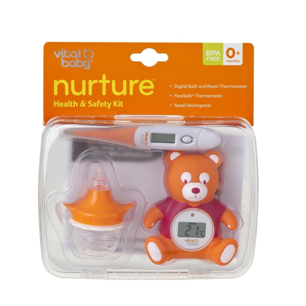 Vital Baby - Hygiene-/Gesundheitsset: Nasensauger, Raumthermometer, Fieberthermometer