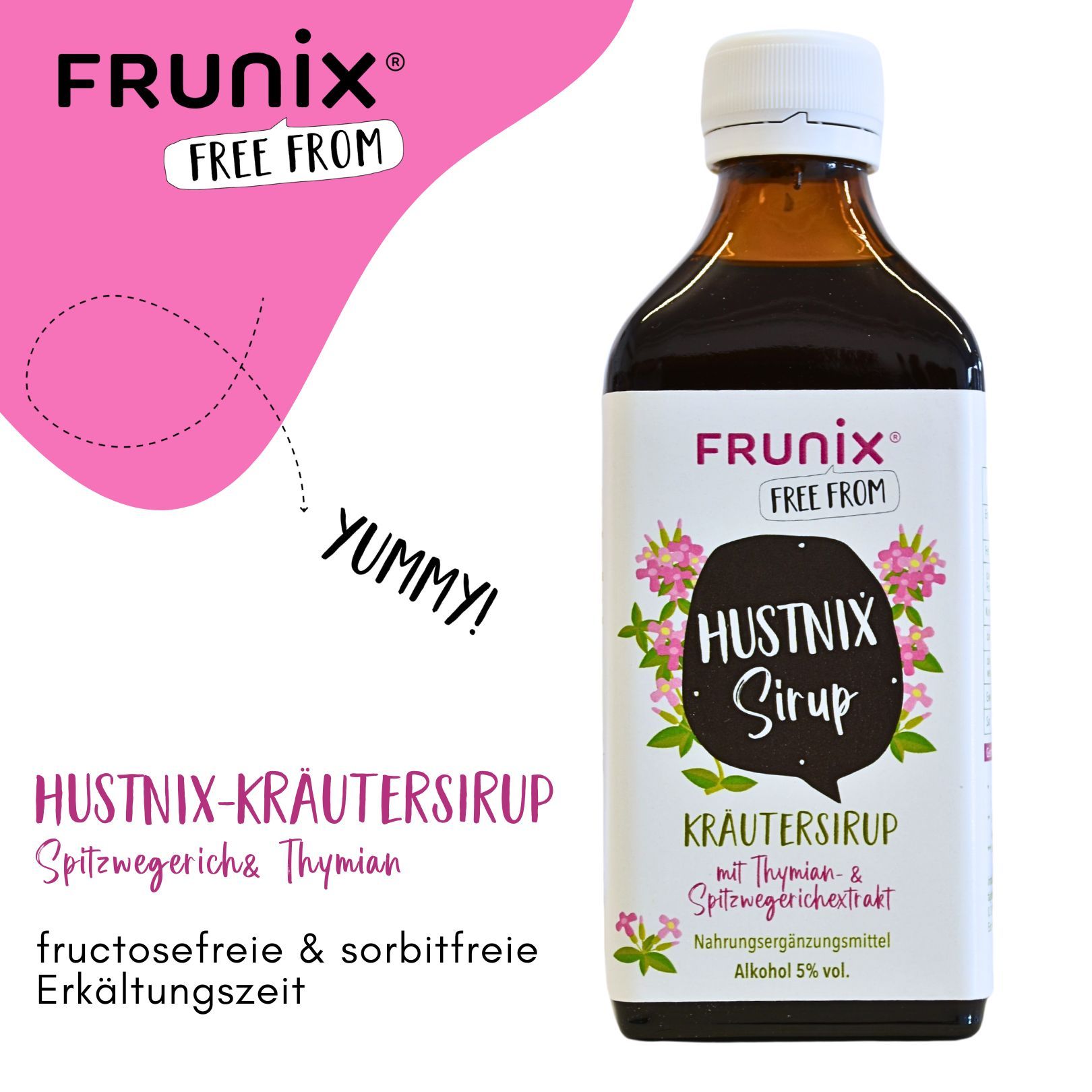 FRUNIX® Hustnix - Kräutersirup,  fructosefrei