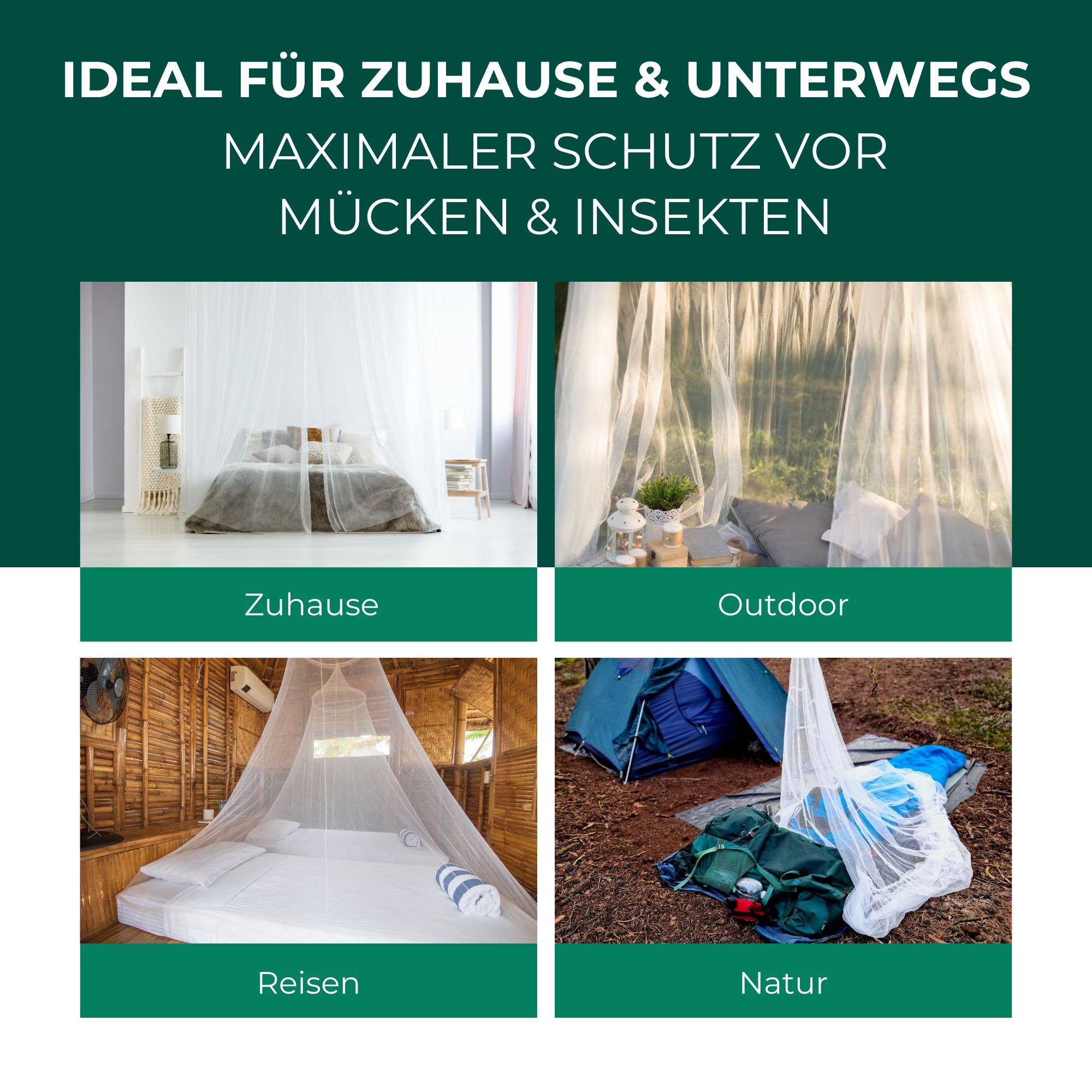SILBEKRAFT Moskitonetz mit Haken