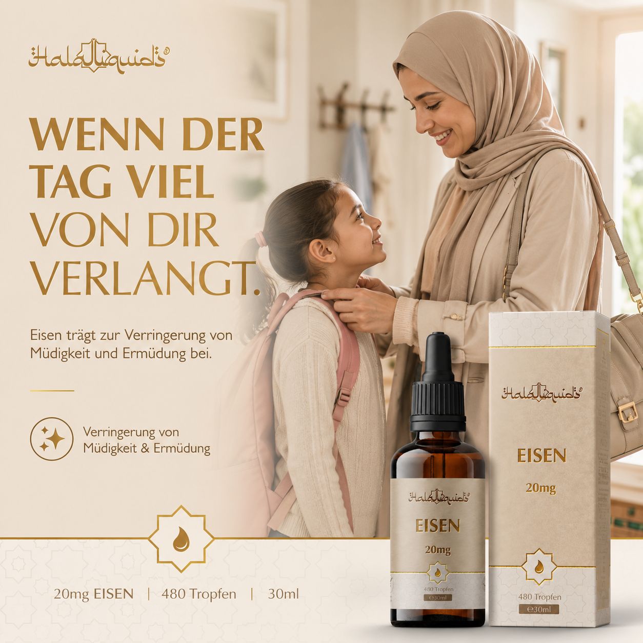 Halal Food - Eisen Tropfen - vegan & hochdosiert